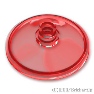 ディッシュ 3 x 3 - 24mm：[Tr,Red / トランスレッド]