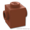 ブロック 1 x 1 - 2面スタッド：[Reddish Brown / ブラウン]