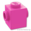 ブロック 1 x 1 - 2面スタッド：[Dark Pink / ダークピンク]