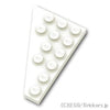 ウェッジ プレート 6 x 4 - 右：[White / ホワイト]