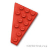 ウェッジ プレート 6 x 4 - 右：[Red / レッド]