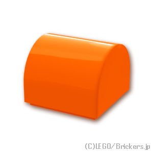 カーブスロープ ダブル - 1 x 1 x 2/3：[Orange / オレンジ]
