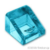 スロープ 30°- 1 x 1 x 2/3：[Tr,Lt Blue / トランスライトブルー]