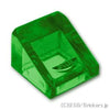 スロープ 30°- 1 x 1 x 2/3：[Tr,Green / トランスグリーン]