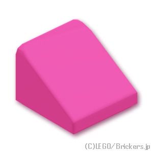 スロープ 30°- 1 x 1 x 2/3：[Dark Pink / ダークピンク]