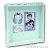 パネル 1 x 6 x 5 - バスルーム / 家族写真とヘッドフォン：[Light Aqua / ライトアクア]