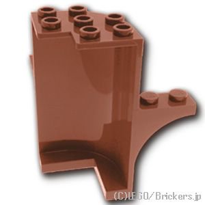 シリンダークォーター 3 x 3 x 5 アーチトップ2個付き：[Reddish Brown / ブラウン]