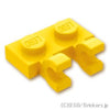 プレート 1 x 2 - ダブル水平クリップ：[Yellow / イエロー]