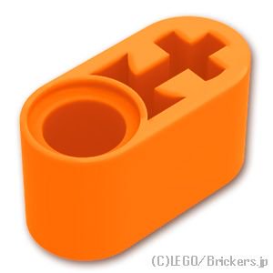 テクニック リフトアーム 1 x 2 - 軸/ピン穴：[Orange / オレンジ]