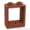ウィンドウ フレーム 1 x 2 x 2：[Reddish Brown / ブラウン]