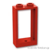 ウィンドウ 1 x 2 x 3 - フラットフロント：[Red / レッド]