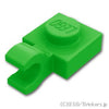 プレート 1 x 1 - 水平クリップ：[Bt,Green / ブライトグリーン]