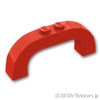 アーチ 1 x 6 x 2 - カーブトップ：[Red / レッド]