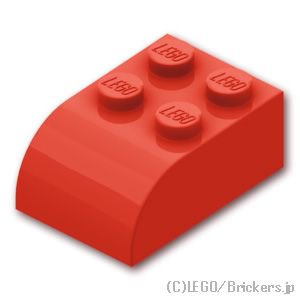 ブロック 2 x 3 - カーブトップ：[Red / レッド]