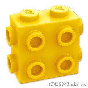ブロック 1 x 2 x 1 2/3 3面スタッド：[Yellow / イエロー]