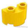 シリンダー ハーフ 1 x 2 x 1 - カットアウト：[Yellow / イエロー]