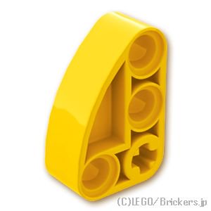 テクニック リフトアーム 2 x 3 - L字(楕円)：[Yellow / イエロー]