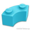 ラウンド コーナー ブロック 2 x 2 - マカロニ：[Md,Azure / ミディアムアズール]