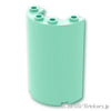 ハーフシリンダー 2 x 4 x 5 - 1 x 2 カットアウト：[Light Aqua / ライトアクア]