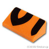スロープ 30°1 x 2 x 2/3 -トラのしま模様：[Orange / オレンジ]