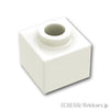 ブロック 1 x 1 x 2/3 - オープンスタッド：[White / ホワイト]
