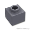 ブロック 1 x 1 x 2/3 - オープンスタッド：[Dark Bluish Gray / ダークグレー]