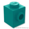 ブロック 1 x 1 - サイドスタッド：[Dark Turquoise / ダークターコイズ]