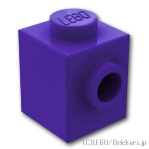 ブロック 1 x 1 - 1面スタッド：[Dark Purple / ダークパープル]