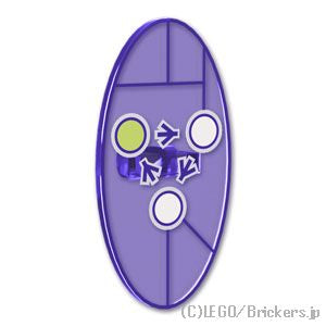 オーバルシールド - ディメンションキーストーン 3ストーン：[Tr,Purple / トランスパープル]