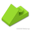 スロープ 45° 2 x 1 - カットアウト：[Lime / ライム]