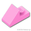 スロープ 45° 2 x 1 - カットアウト：[Bright Pink / ブライトピンク]