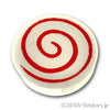 ラウンド タイル 1 x 1 - うずまき：[White / ホワイト]