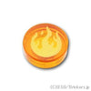 ラウンド タイル 1 x 1 - ゴールドフレイム：[Tr,Orange / トランスオレンジ]