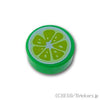 ラウンド タイル 1 x 1 - フルーツスライス：[Bt,Green / ブライトグリーン]