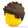 ミニフィグ ヘア - スパイク：[Dark Brown / ダークブラウン]