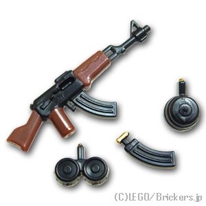 アサルトライフル AK-47 ブラウンボディ マガジンセット：[Black / ブラック]