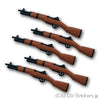 ライフル M1ガーランド(FS-X55) - 5丁セット(組立式)：[Reddish Brown / ブラウン]