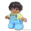 デュプロ フィギュア 子ども - ブライトライトブルーのズボンにダークブラウンヘアー 【47205PB073】 【47205PB073】