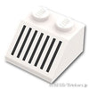 スロープ 45°2 x 2 - ブラックグリル：[White / ホワイト]
