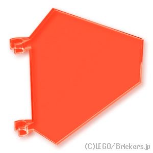 フラッグ 5 x 6 六角形：[Tr,Neon Orange / トランスネオンオレンジ(蛍光)]